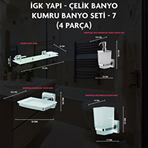 İgk Yapi - Çeli̇k Banyo Kumru Banyo Seti̇ -7(4 Parça)