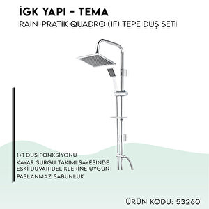 İgk Yapi - Tema Rai̇n-prati̇k Quadro (1f) Tepe Duş Setleri̇ (model No: 53260)