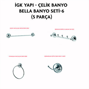 İgk Yapi - Çeli̇k Banyo Bella Banyo Seti̇ -6(5 Parça)