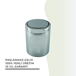 İgk Yapi - Çeli̇k Banyo Prati̇k Çöp Kovasi 7lt 430 (70-116)
