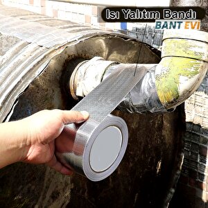 Yanmaz Alüminyum Bant 5cmx5mt Yüksek Isıya Dayanıklı Cam Elyaf Takviyeli Isı Kalkanı