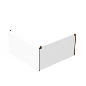 8x8x4 - 25 Adet Beyaz Kilitli E Ticaret Karton Kargo Kutusu 25 Adet