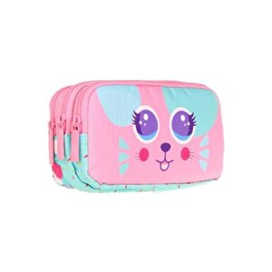 Kaukko Kids 3 Bölmeli Kalem Çantası Cute Face Mouse L8145