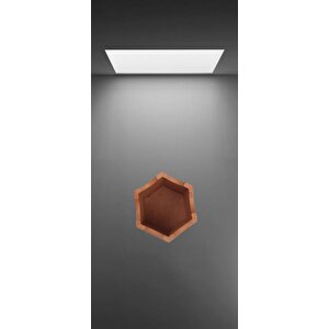 Hobi 90063 Dekoratif Kalemlik Ahşap Altıgen Ham Mdf  El Yapım