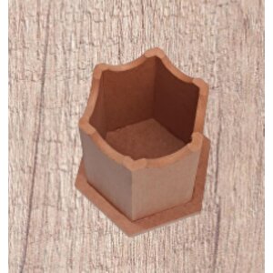 Hobi 90063 Dekoratif Kalemlik Ahşap Altıgen Ham Mdf  El Yapım