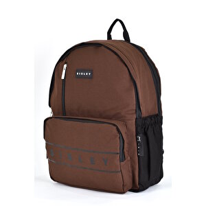 Sisley Okul Sırt Çantası Unisex Çok Gözlü Günlük Seyahat Sırt Çantası Kahverengi 12918