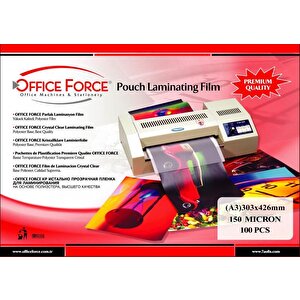 150 Mic.a3 (303x426) Parlak Laminasyon Filmi 100’lü