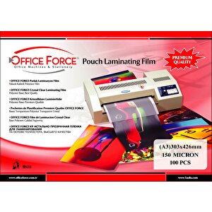 150 Mic.a3 (303x426) Parlak Laminasyon Filmi 100’lü