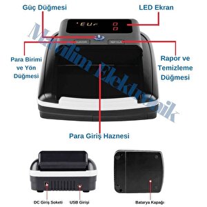 Bill Counter Al-130 F5 Sahtepara Kontrol Makinesi 5 Ülke Parası