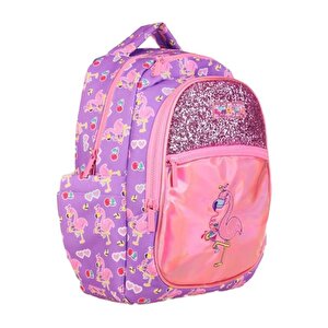 Kids Love Sırt Çantası Aynalı Taşlı Flamingo L5137