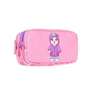 Kaukko Kids 3 Bölmeli Kalem Çantası Rubber Cat L8153