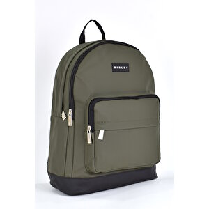 Sisley Okul Sırt Çantası Unisex Çok Gözlü Günlük Seyahat Sırt Çantası Haki 12914