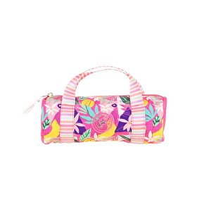 Travel Double Stripe Kalem Çantası Pink K2595