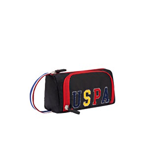 U.s. Polo Assn. Çok Gözlü Unisex 2'li Okul Çantası Seti Okul Çantası Ve Kalemlik Siyah Plcan24273