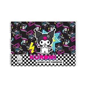 Kuromi 25x35 15 Yaprak Spiralli Resim Defteri