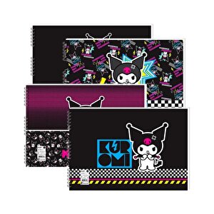 Kuromi 25x35 15 Yaprak Spiralli Resim Defteri