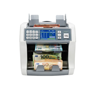 Bill Counter S200 Çift Cıslı Karışık Para Sayma Makinesi 20 Ülke Para Birimli Dahili Yazıcılı