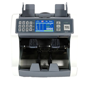 Bill Counter S200 Çift Cıslı Karışık Para Sayma Makinesi 20 Ülke Para Birimli Dahili Yazıcılı