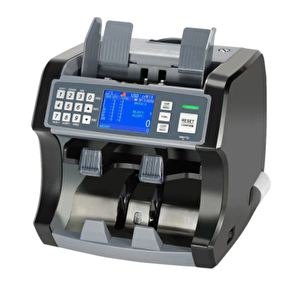 Bill Counter S200 Çift Cıslı Karışık Para Sayma Makinesi 20 Ülke Para Birimli Dahili Yazıcılı