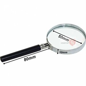 Büyüteç Krom Kaplama 50mm