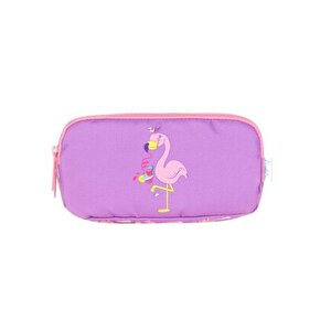 Kids 3 Bölmeli Kalem Çantası Aynalı Taşlı Flamingo L8137