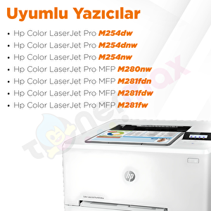 Hp 203x Toner Tozu Ve Çip - Set / Pro M254 / M280 / M281 / Cf540x