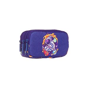Kaukko Kids 3 Bölmeli Kalem Çantası Fast Astronaut L8170