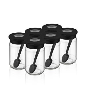 Mithra Life 6 Adet 400 Ml Kendinden Kaşıklı Baharatlık Seti Mit1093