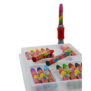 18 Renk Çantalı Pastel Boya