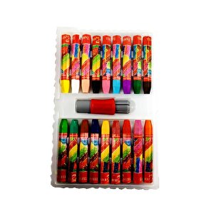 18 Renk Çantalı Pastel Boya