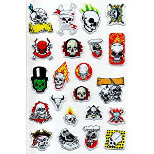 Sticker Kabartmalı A4 Boyutunda Stiker Defter, Planlayıcı Etiket, -(lim028) - Kurukafa