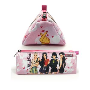 Blackpink Kalem Kutusu Black Pink Üçgen Kalemkutu Jumbo Vegan Deri Kalemlik