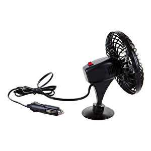 Mega Oto Market Araç İçi 12v Vantuzlu 5.5" 14 Cm Mini Fan Vantilatör Pervane Çakmaklık Girişli Tüm Araçlarla Uyumlu