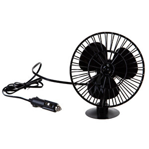 Mega Oto Market Araç İçi 12v Vantuzlu 5.5" 14 Cm Mini Fan Vantilatör Pervane Çakmaklık Girişli Tüm Araçlarla Uyumlu