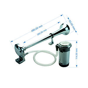 12v 150db Tekli Fişli Havalı Dadat Korna - Küçük Tekne Ve Araçlar İçin Siren Tonlu Boynuz Korna Ld-701