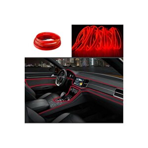 Araç Içi Torpido Ledi Şerit Led Ip Led Neon Kırmızı 2 Metre