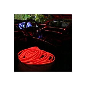 Araç Içi Torpido Ledi Şerit Led Ip Led Neon Kırmızı 2 Metre