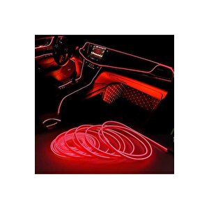 Araç Içi Torpido Ledi Şerit Led Ip Led Neon Kırmızı 2 Metre