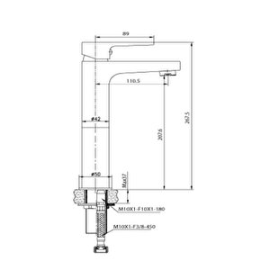 Sr6500s Sharp Uzun Lavabo Bataryası Mat Siyah
