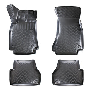 Rizline 3d Oto Paspas Siyah Renk Audi A4 B8 2008 - 2016 Ile Uyumlu