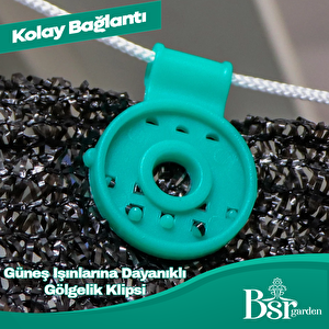 500 Adet Yeşil Gölgelik Klipsi Uv Katkılı ( Güneşe Dayanıklı ) Bsr Garden