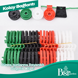 Gölgelik Klipsi Karışık Renk 25 Adet Bsr Garden