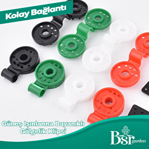 Gölgelik Klipsi Karışık Renk 25 Adet Bsr Garden