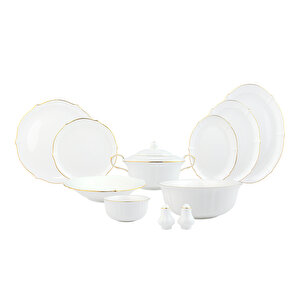 Evaliza Magnolia Premium Gold 60 Parça 12 Kişilik Yemek Takımı