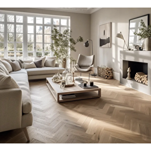 Bvt Ahşap Lamine Balıksırtı Meşe Parke Natural Standart Cilalı
