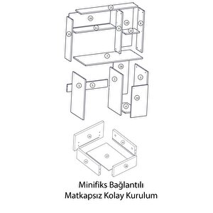 Çalışma Masası Parlak Beyaz-marbella Kitaplıklı Raflı Masa