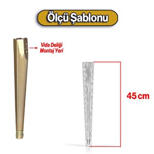 Suit Sehpa Ayağı 45 Cm Plastik Altın Renk Ayak Mutfak Yemek Masası Mobilya Ayak Zigon Gold 4 Adet