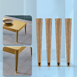 Plastik Altın Renk Suit Sehpa Ayağı 45 Cm Ayak 4 Adet Mutfak Yemek Masası Mobilya Ayak Zigon Gold