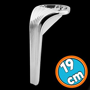 Mobilya Kanepe Sehpa Tv Ünitesi Koltuk Ayağı 19 Cm Parlak Krom Baza Ayak