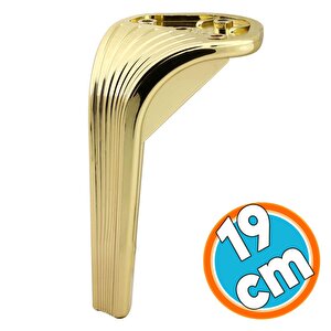 Mobilya Yükseltici Kanepe Sehpa Tv Ünitesi Koltuk Ayağı 19 Cm Gold Altın Baza Ayak